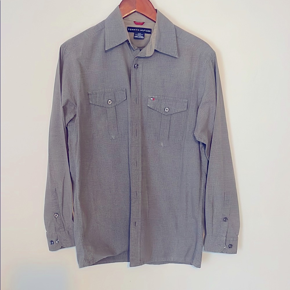 Tommy Hilfiger Gray Button-Up Shirt